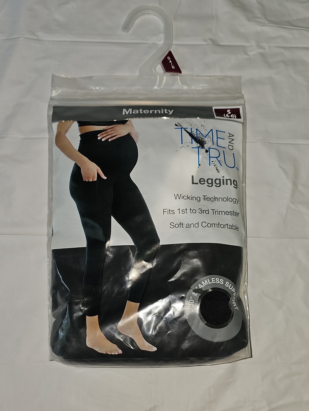 Time and Tru Black Maternity Leggings - Small 4-6 New